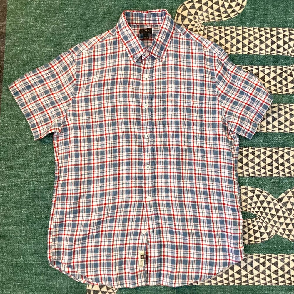 NWT: J. Crew Short-sleeve Baird McNutt Irish linen shirt (Size M)
